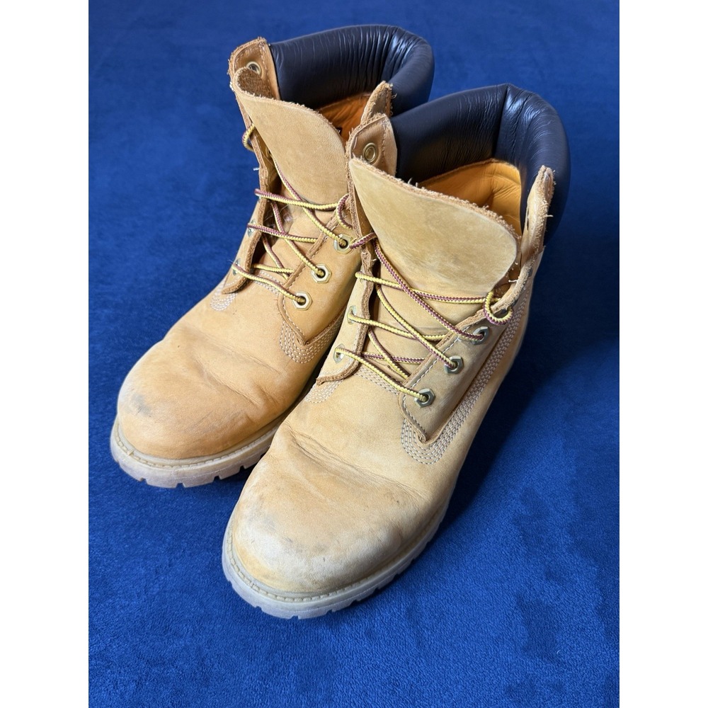Timberland Women's 6-Inch Premium Waterproof Boots Wheat Leather 10361 Size 10